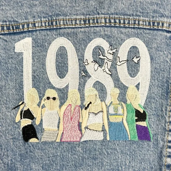 Art Class Taylor Swift Inspired Embroidered Jean Jacket 1989 Era Version 10 12 Large‎ 162 - Image 6