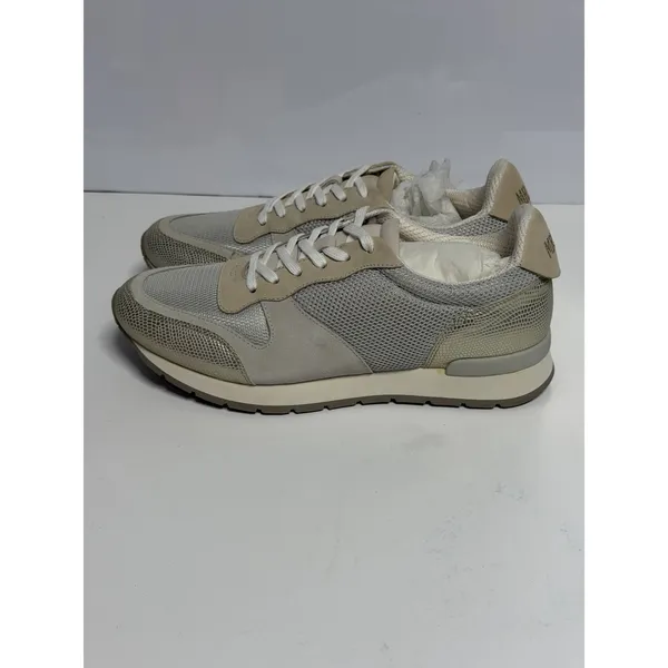 MR. B's By Aldo Shoes Mens Size 8 Beige Leather Casual Sneakers Gum Sole New - Image 4