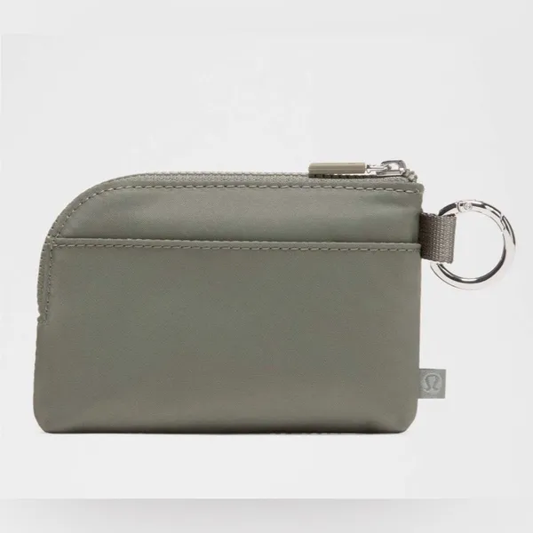 Lululemon NWT Clippable Card Pouch Grey Sage Light Ivory - Image 3