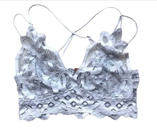 Free People Adella lace bralette stone gray - Image 4