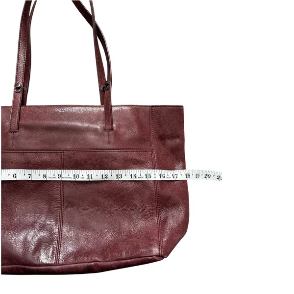 EUC Botkier Large Leather Tote‎ Bag Red Brown Zip Tassels - Image 4