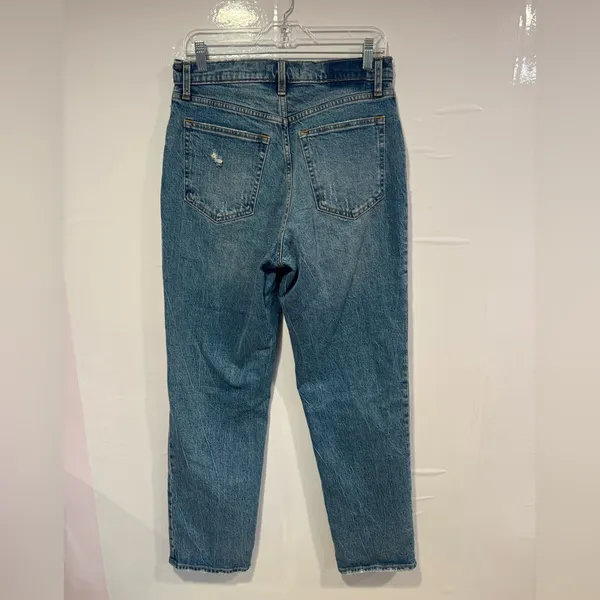 Abercrombie‎ & Fitch Ultra High Rise 90s Straight Curve Love Blue Jeans - Image 3