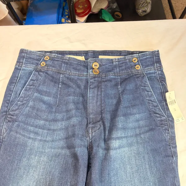 NWT Pilcro womens high rise skinny dark wash jeans. Size 30 ankle. no distress - Image 6