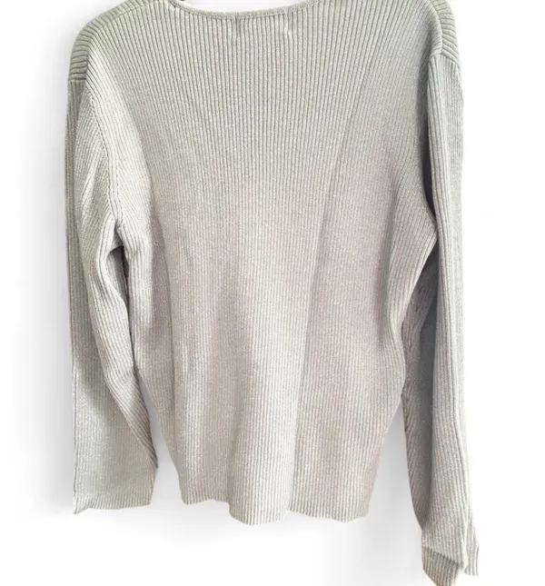 NWT casual corner annex shimmering light gray cardigan - Image 3
