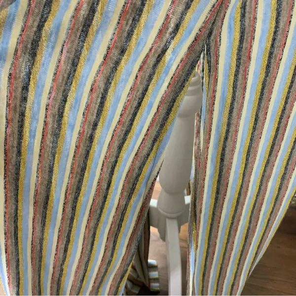 Zara striped metallic slit maxi‎ dress size small - Image 4