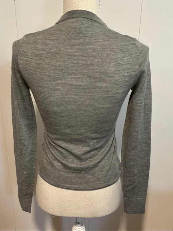 J. Crew Heather Gray Long-Sleeve Crewneck Top - Image 2