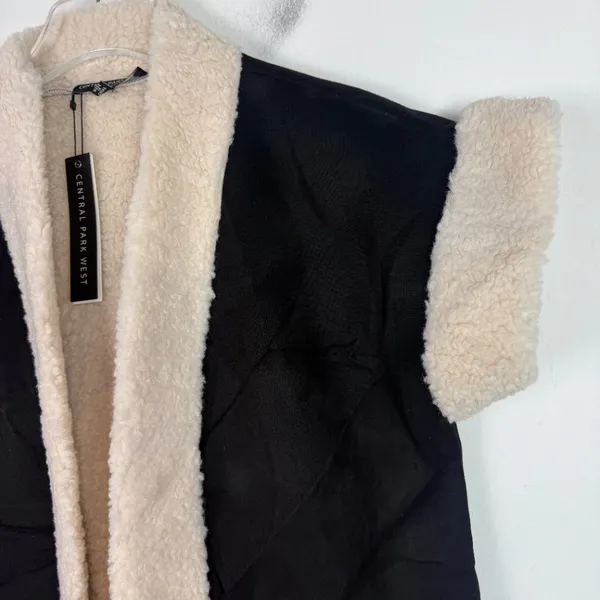 NWT Central Park West Alwyn Vest Faux Suede Sherpa Black Size Small S NEW - Image 3