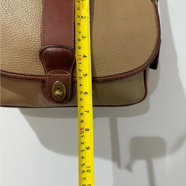 Coach Vintage Sheridan Mayfield Beige‎ Brown Saddle Leather Shoulder Bag 4225 K - Image 11