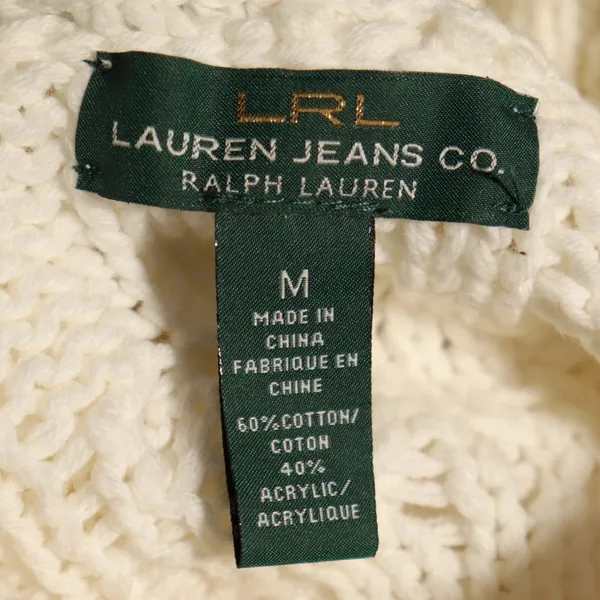 NWOT Lauren Ralph Lauren White Turtleneck Size Medium - Image 10