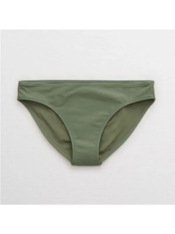 NWT Aerie Olive Green Bikini Bottoms - Size: Large - Image 5