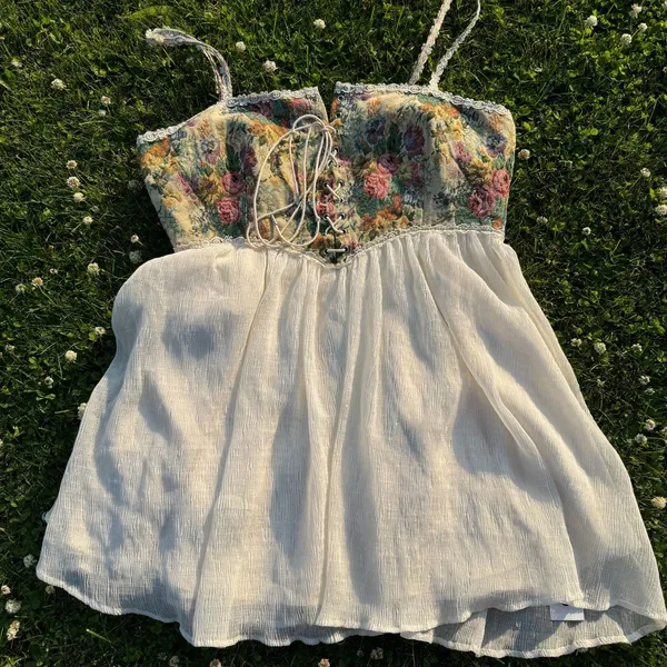 NWT CIDER Secret Garden Corset Mini Dress - Image 4