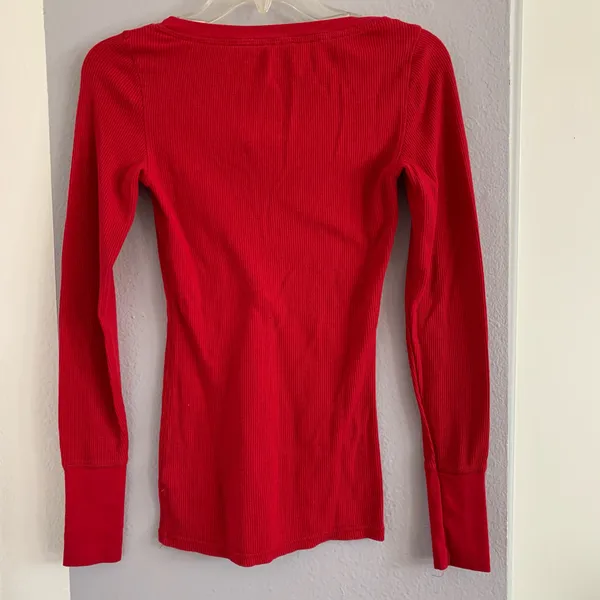 Aeropostale Red Ribbed Top - Image 4