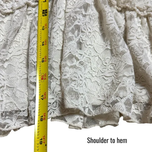 Altar's State Ivory Lace Sweetheart Babydoll Blouse Cottagecore Fairy Feminine S - Image 10