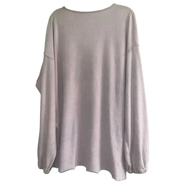 ✨Free People Sweatshirt Someday Sz Small Pullover Pink Fleece Oversize✨ - Image 4