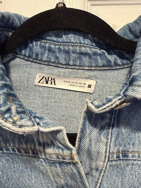 Denim ZARA Short Jumpsuit - Image 4