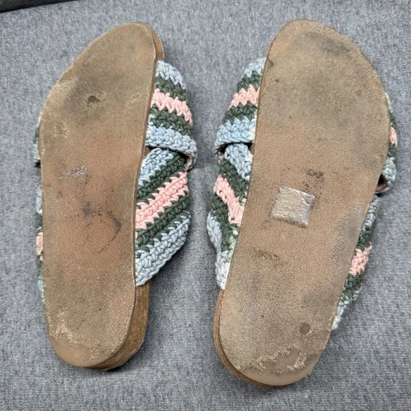 Boho Crochet Slides‎ Sandals Multi Color Maeve Anthropologie 41 - Image 6