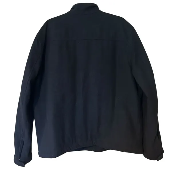 Old Navy Pea Coat XXL Black Short Quilted Lining Wool Blend Pockets Full Zip - Image 4