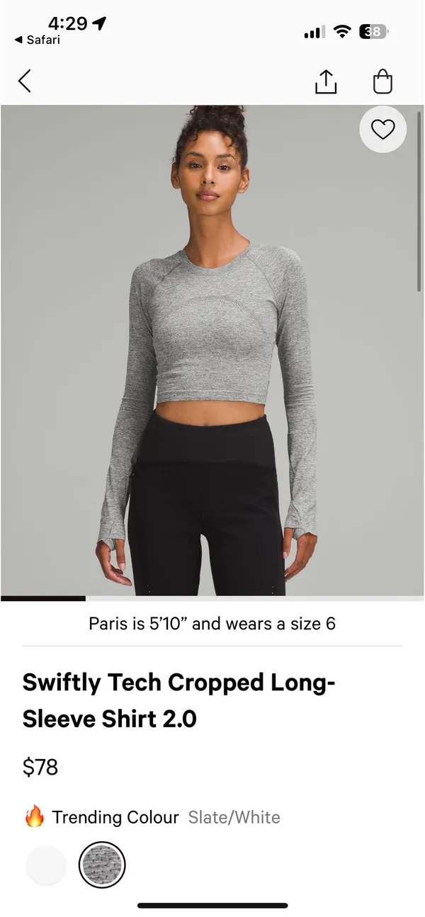 Swiftly Lululemon Tech Long Sleeve 2.0 Shirt - Image 2