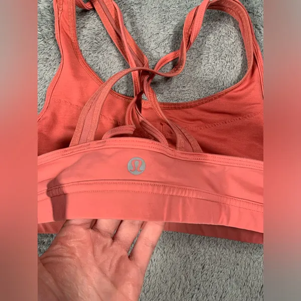 Lululemon athletica stash to dash Coral Sports Bra 8 - Image 5