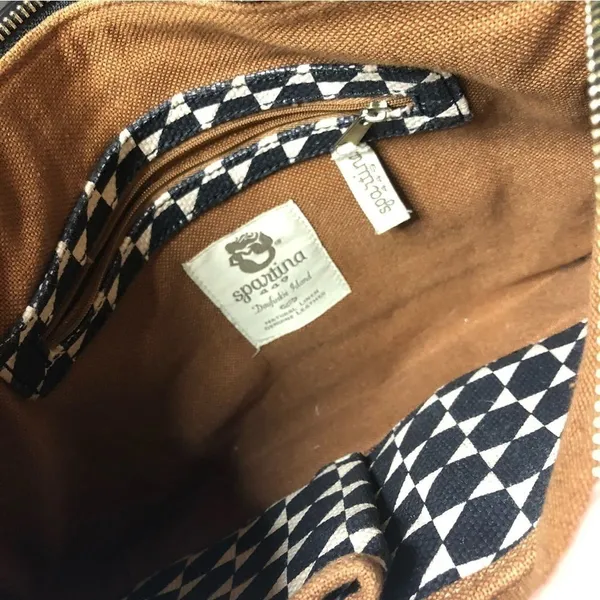 Spartina‎ 449 Black & Cream Printed Shoulder Bag - Image 6