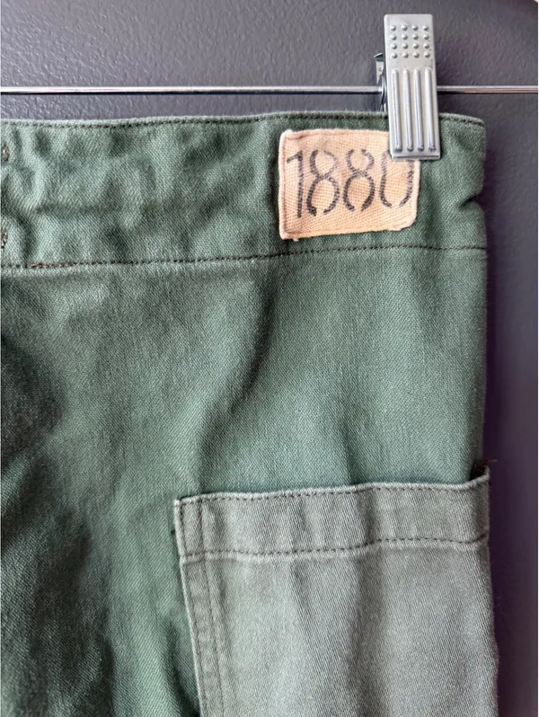 Riley Olive Green Wide Leg Pants with Drawstring Waist XS - Image 8