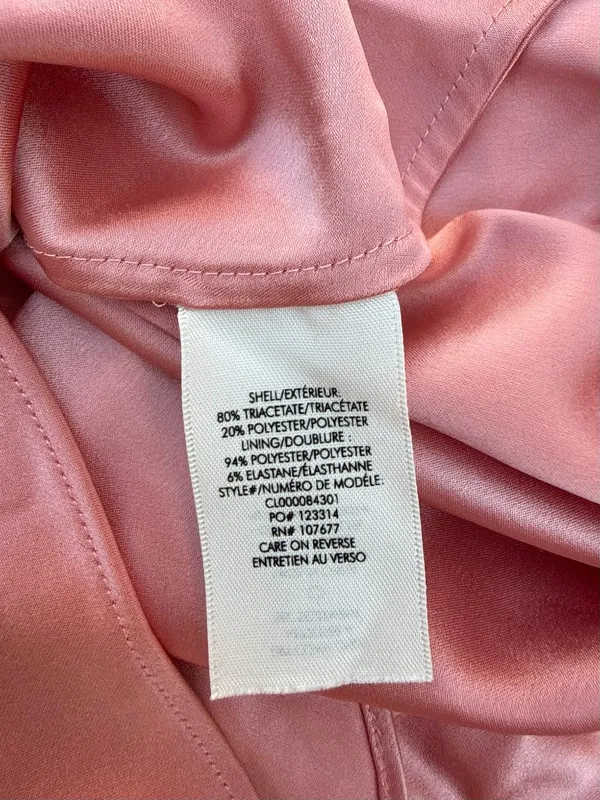 Alice + Olivia Pink Satin Asymmetrical Evening Formal Skirt Coquette Women's 4 - Image 7