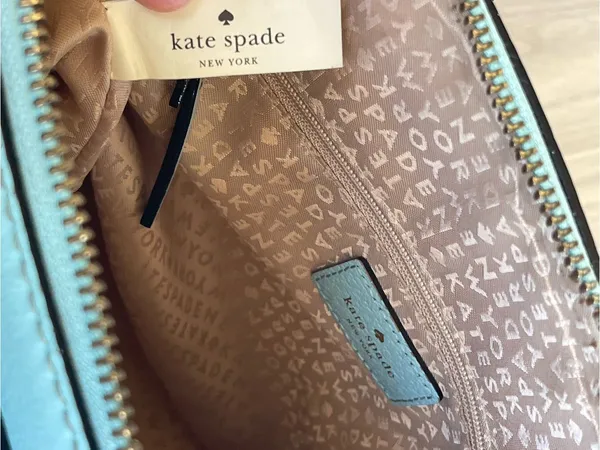 kate spade Baby Blue Leather Dome Satchel with Crossbody Strap - Image 11