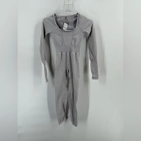 Free People Movement Good Karma Onepiece in Ice Grey xs /‎ small - Image 4