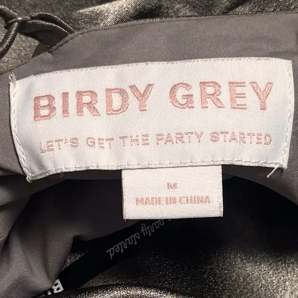 Birdy Grey Mai Dress In Shiny Satin Quartz Special Occasion Bridesmaid Event‎ M - Image 10