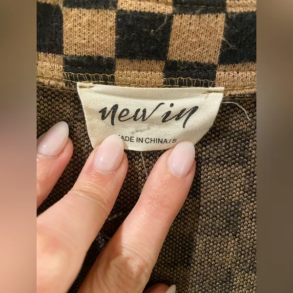 Checkered Brown and Black Shacket - Image 3