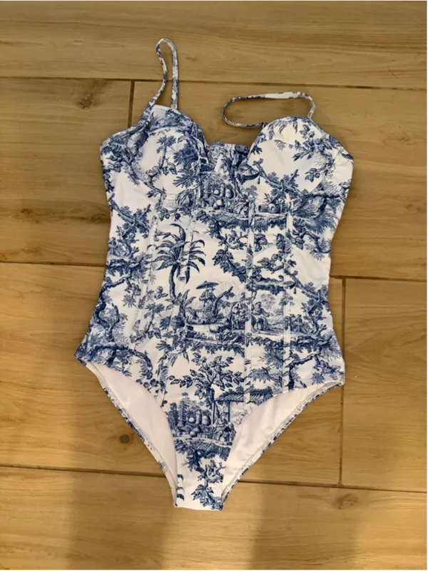 NEW Catalpalev 1 Pc Swimsuit Floral Tummy Control Slimming Bathing Suit M - Image 4