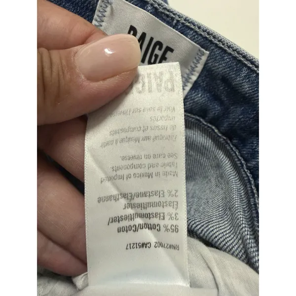 Paige Billy Straight Leg‎ Siena Wash Blue Size 26 Quiet Luxury Minimalist Casual - Image 5