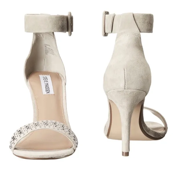 Brand New Steve Madden Blush Suede Studded Stiletto Heels - Image 3