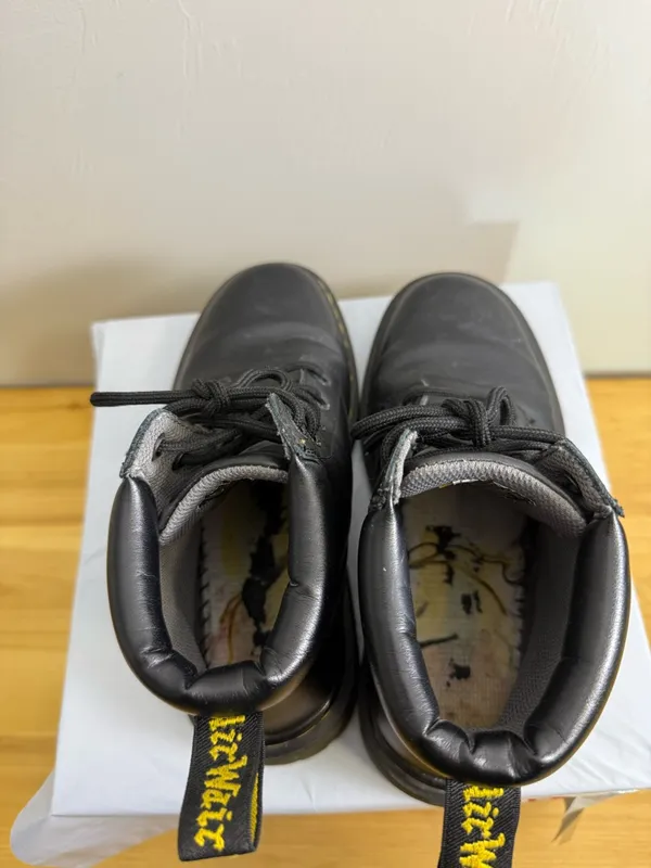 Dr. Martens Cartor Leather Lace Up High Top Boot Combat Workwear Black Unisex W9M8 - Image 5