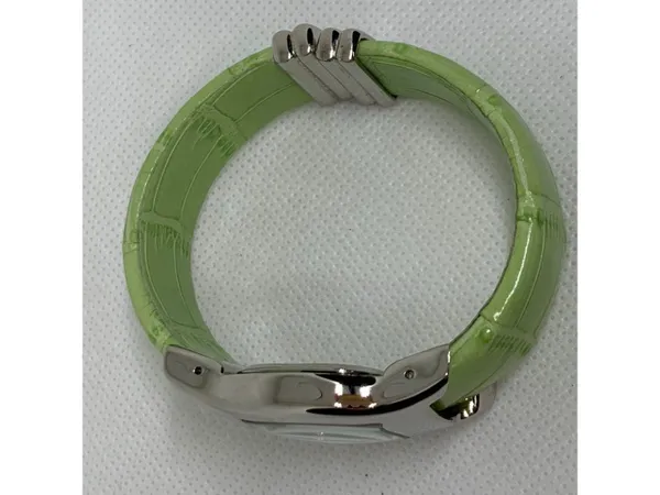 Vernier women’s cuff bracelet watch silver green tone 28mm quartz size 6” runnin - Image 8