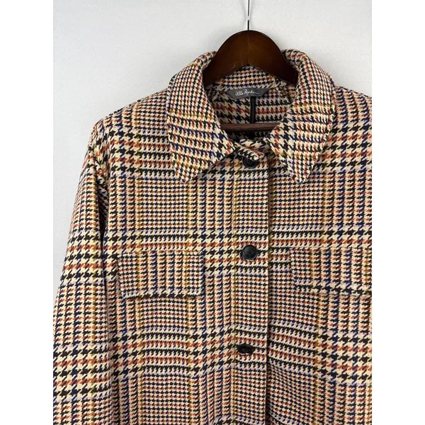 Women’s Ulla Popken Size 1X Multicolored Houndstooth Jacket - Image 3