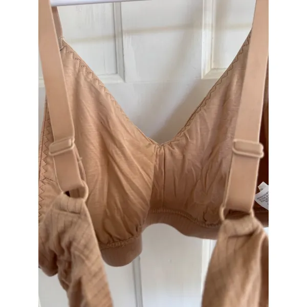 Aerie nude ribbed‎ wireless bra size xl - Image 5