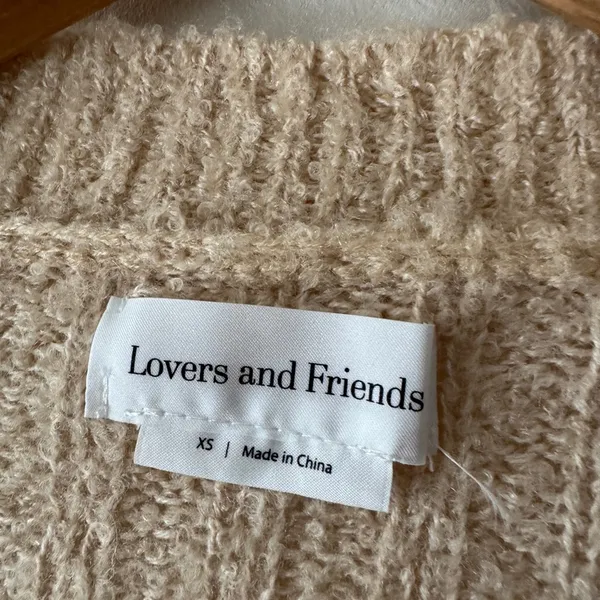 Lovers and Friends Neutral Oat Beige Knit Button Caroline Cardigan Wool Blend‎ - Image 7