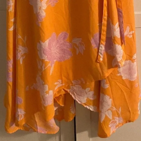 Lulu's Size XL Garden of Joy Floral Ruffled Wrap Dress w/Asymmetrical Hem NWT - Image 7