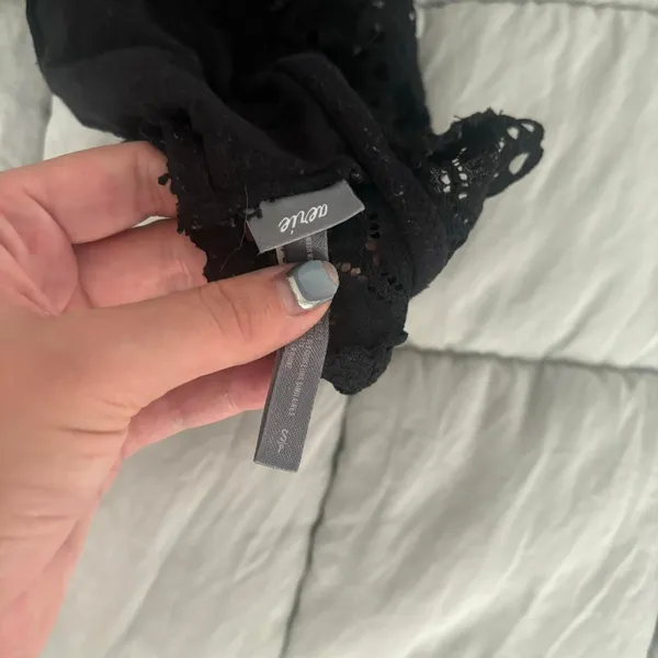 Aerie Halter Black Lace Bralette - Image 4