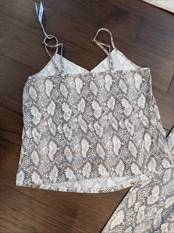 Primark Leopard Lace Cami Pajamas Size Medium NWT - C27-086 - Image 12