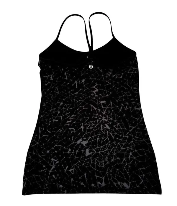 Lululemon Power Y Tank Luon Star Crushed Coal Black Black size 6 - Image 4