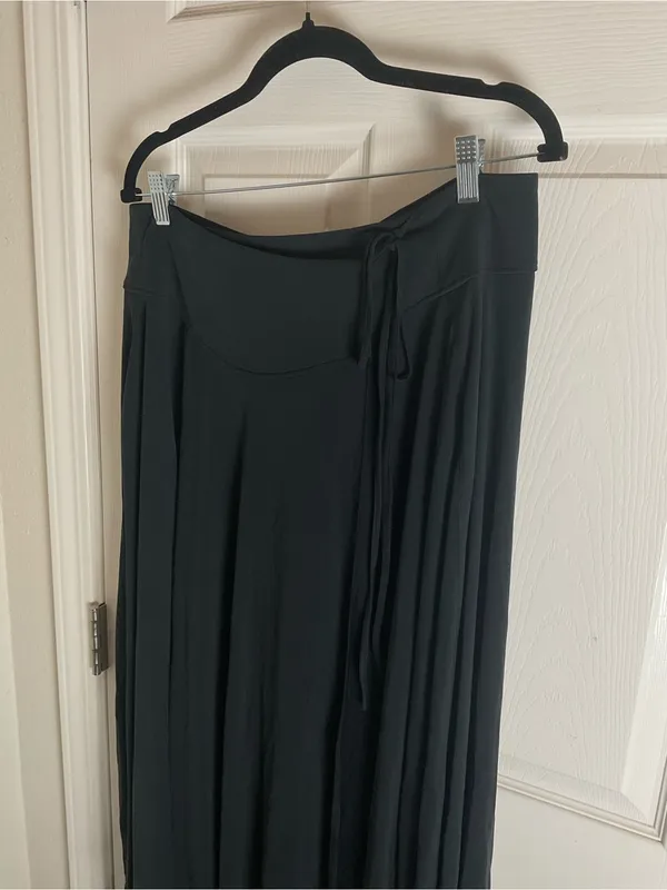 Free People Black Asymmetrical Handkerchief Hem Maxi Skirt Size 14 - Image 5