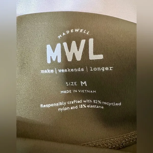 MWL by Madewell Form High-Rise 7" Biker Shorts in Kale Green Medium - Image 6