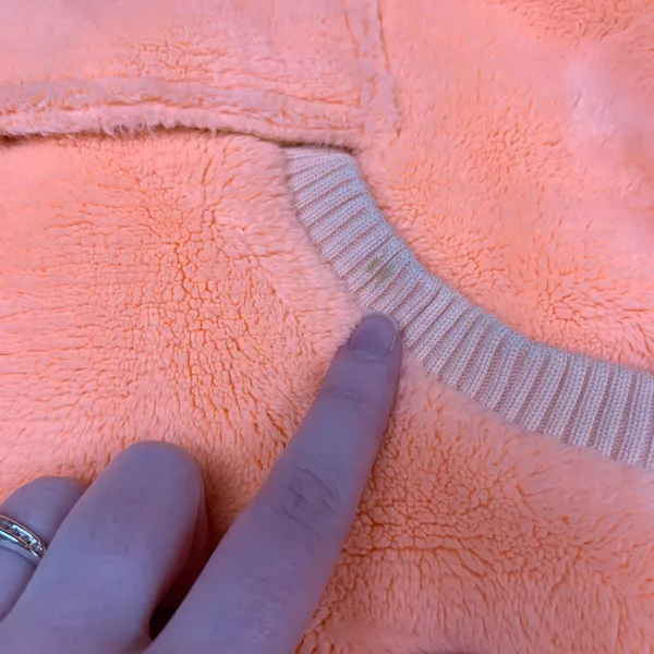 FP Movement‎ Free People Hit The Slopes Fleece Jacket Neon Peach Coral Size XS - Image 3