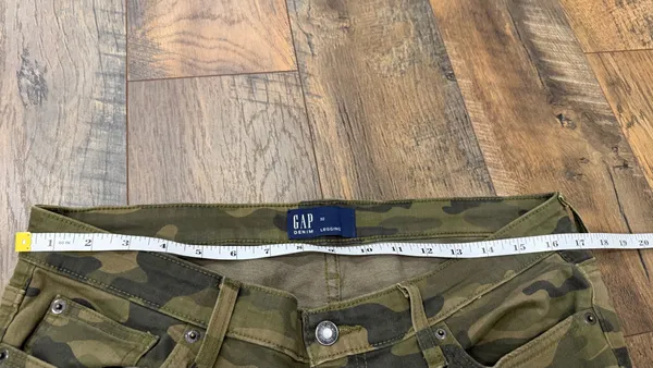 GAP Legging Skimmer Camo Skinny Jeans Women's Size 14 / 32, Green Khaki - Image 4
