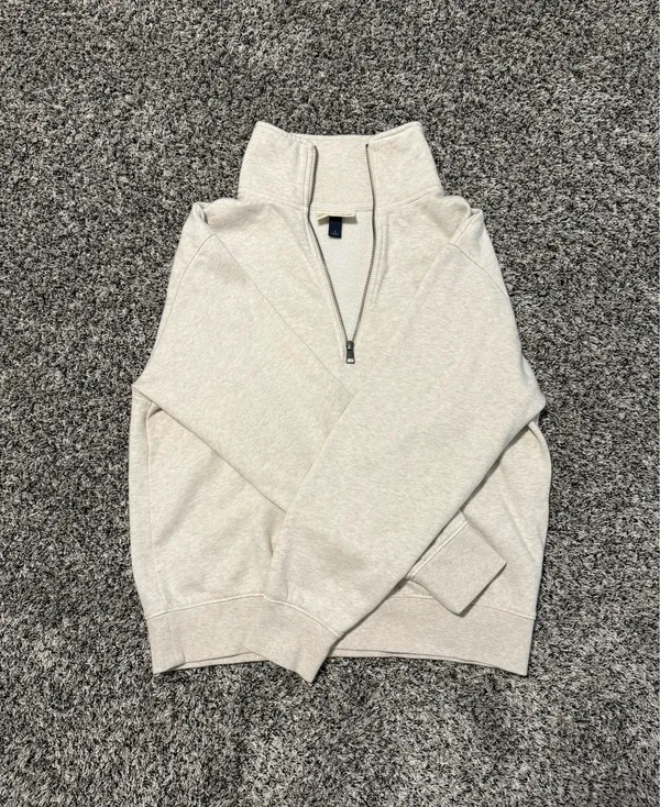 Cream Quarter-Zip Target - Image 2