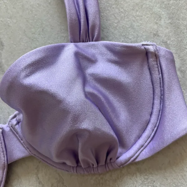 {Abercrombie & Fitch} Brand New Shiny Lavender Bikini Top - Image 3
