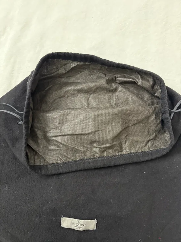 Valentino Garavani Large Black Dust Bag Drawstring Designer Storage Italy - Image 2
