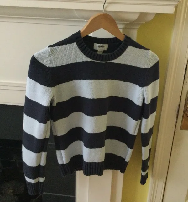 Old Navy Vintage Y2K Striped Sweater Blue - Sz Small - Image 7